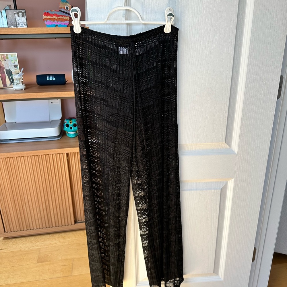 Jordan Taylor Swim,  beach cover-up pants, black size small like New🖤